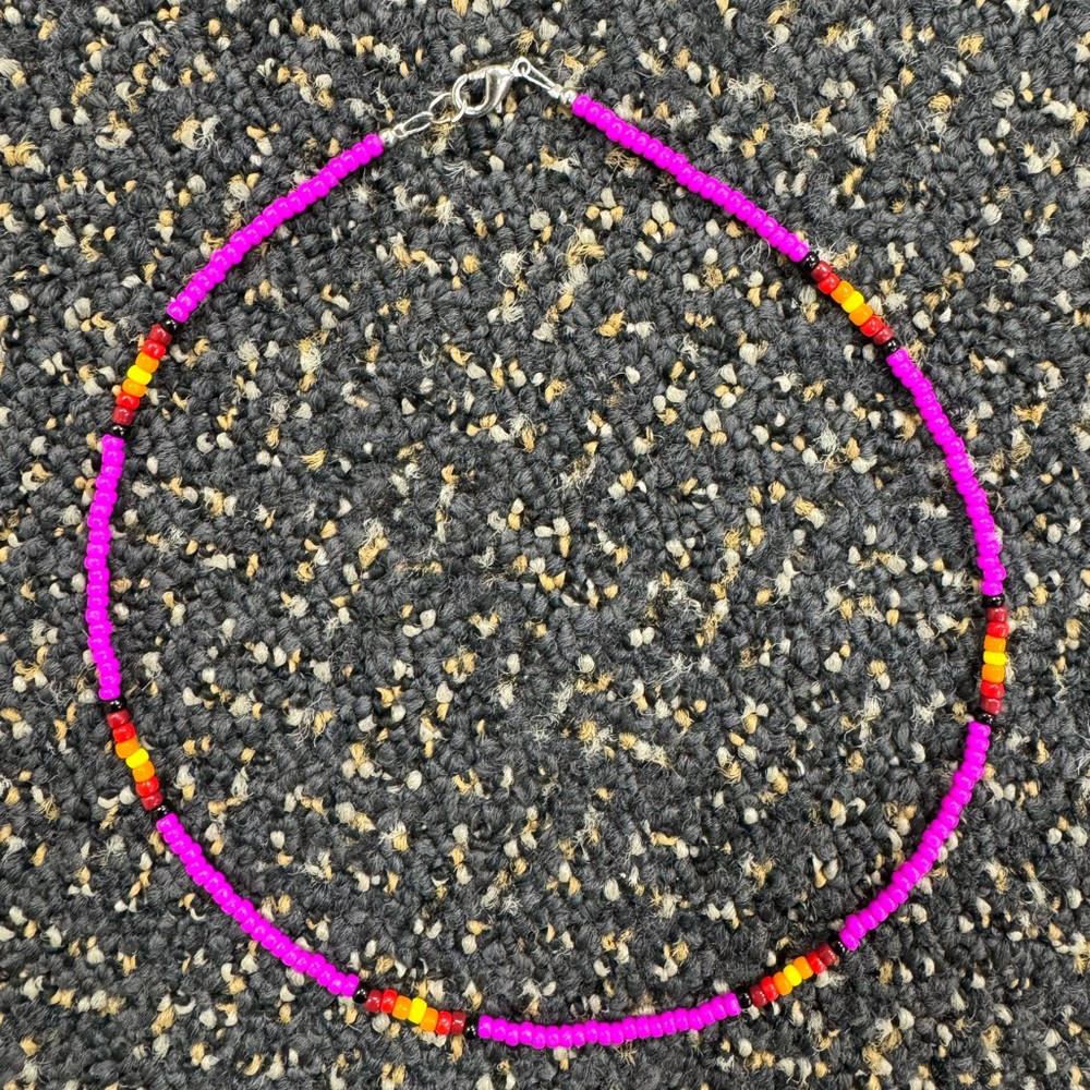 Beaded western choker necklace